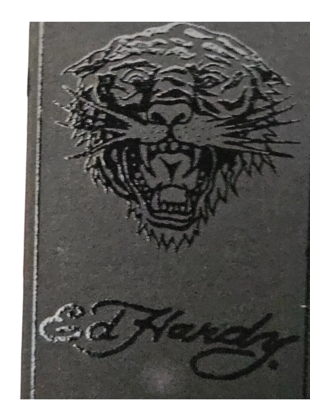 Ed Hardy Black Shoulder Bag with Red & White Skull Print